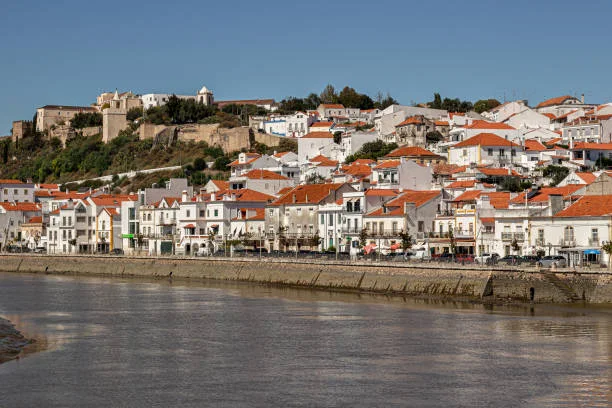 White houses and the castle above Alcácer do Sal